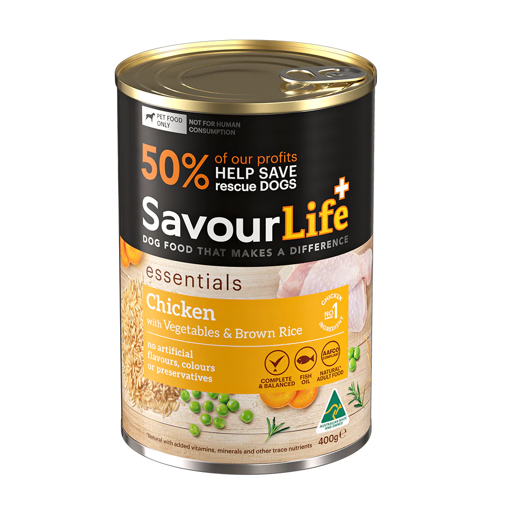 SavourLife Essentials Chicken with Vegetables & Rice Wet Dog Food 400g - Image 2