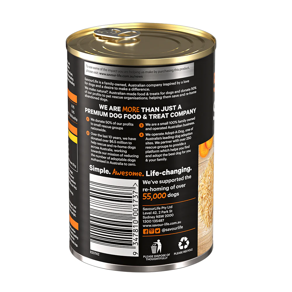 SavourLife Essentials Chicken with Vegetables & Rice Wet Dog Food 400g - Image 6