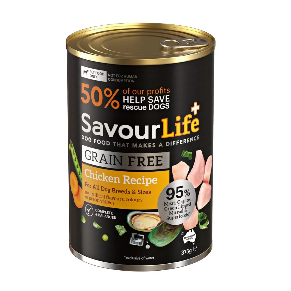 SavourLife Grain Free Adult Chicken Recipe Wet Dog Food 375g - Image 2
