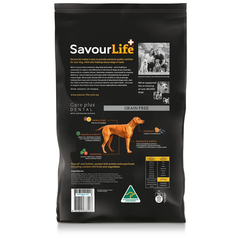 SavourLife Grain Free Adult Dental Chicken Dry Dog Food - Image 3