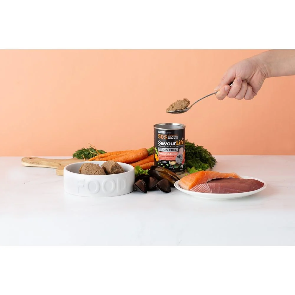 SavourLife Grain Free Adult Ocean Fish Recipe Wet Dog Food 375g - Image 11