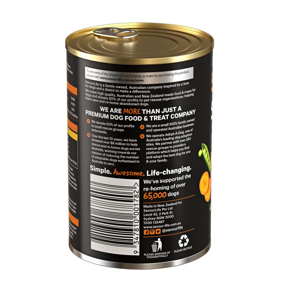 SavourLife Grain Free Adult Ocean Fish Recipe Wet Dog Food 375g - Image 3