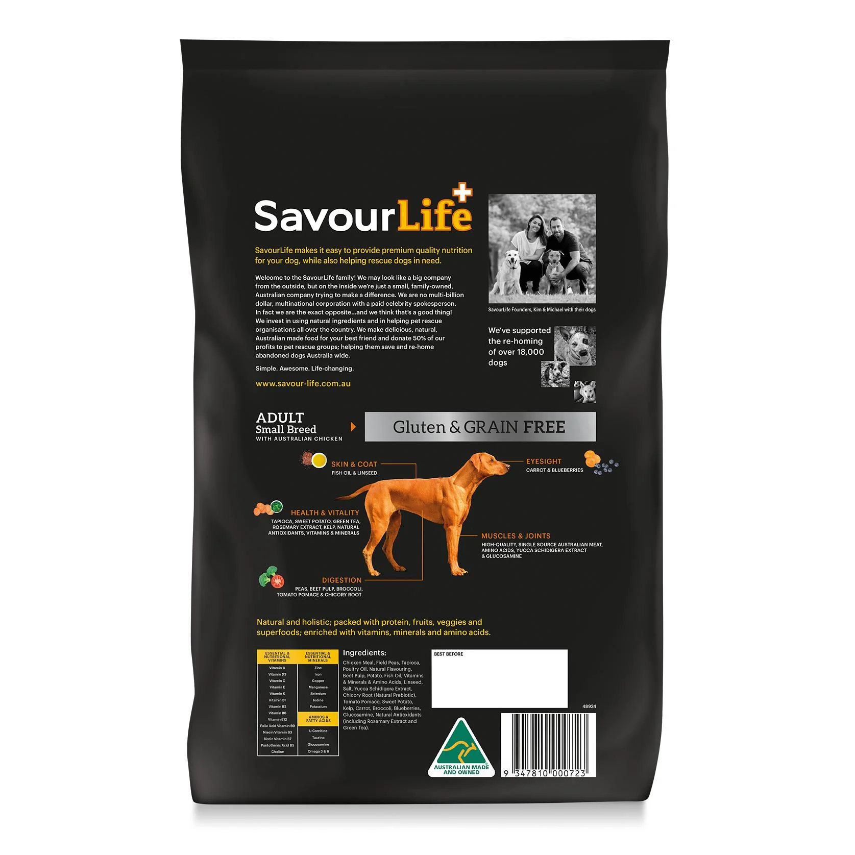 Savourlife Grain Free Adult Small Breed with Australian Chicken Dry Dog Food 2.5kg - Image 2
