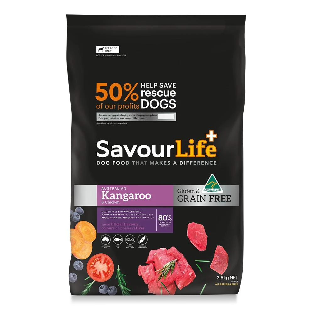 Savourlife Grain Free Australian Kangaroo & Chicken Dry Dog Food - Image 2