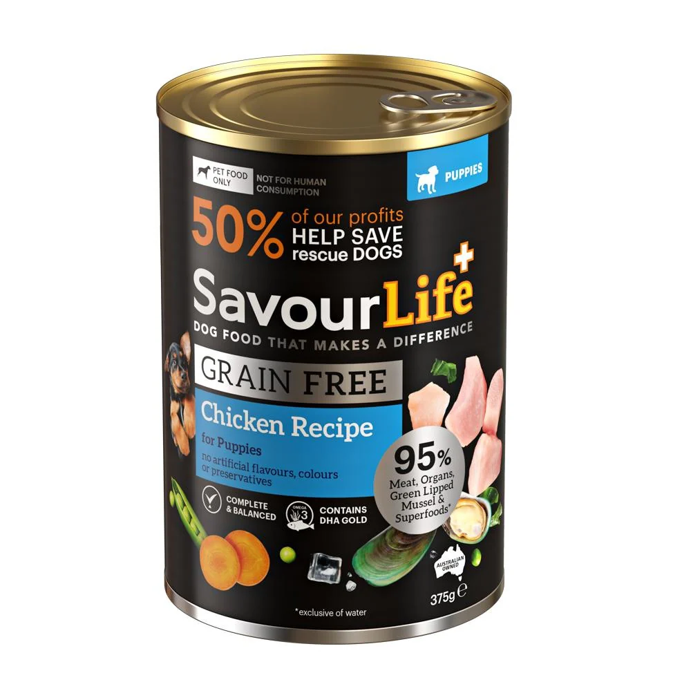SavourLife Grain Free Puppy Chicken Recipe Wet Dog Food 375g - Image 2