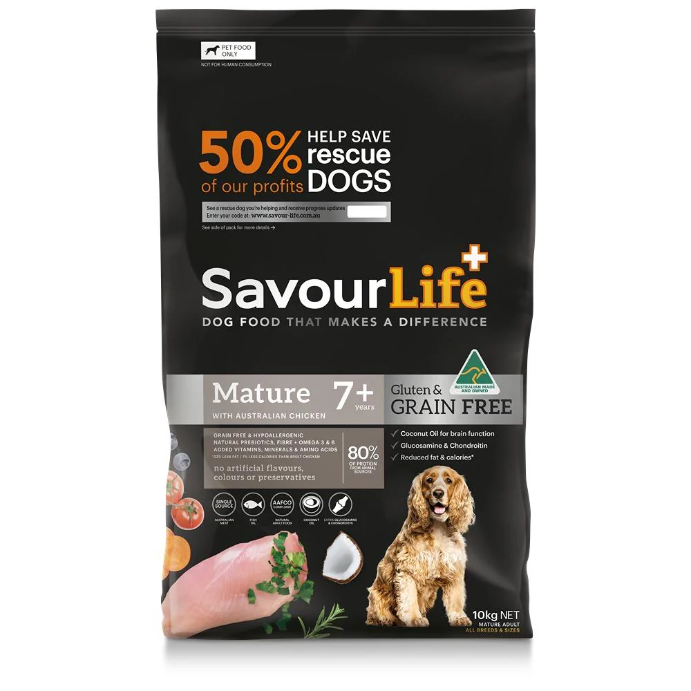 Savourlife Grain Free Mature 7+ With Australian Chicken Dry Dog Food - Image 2