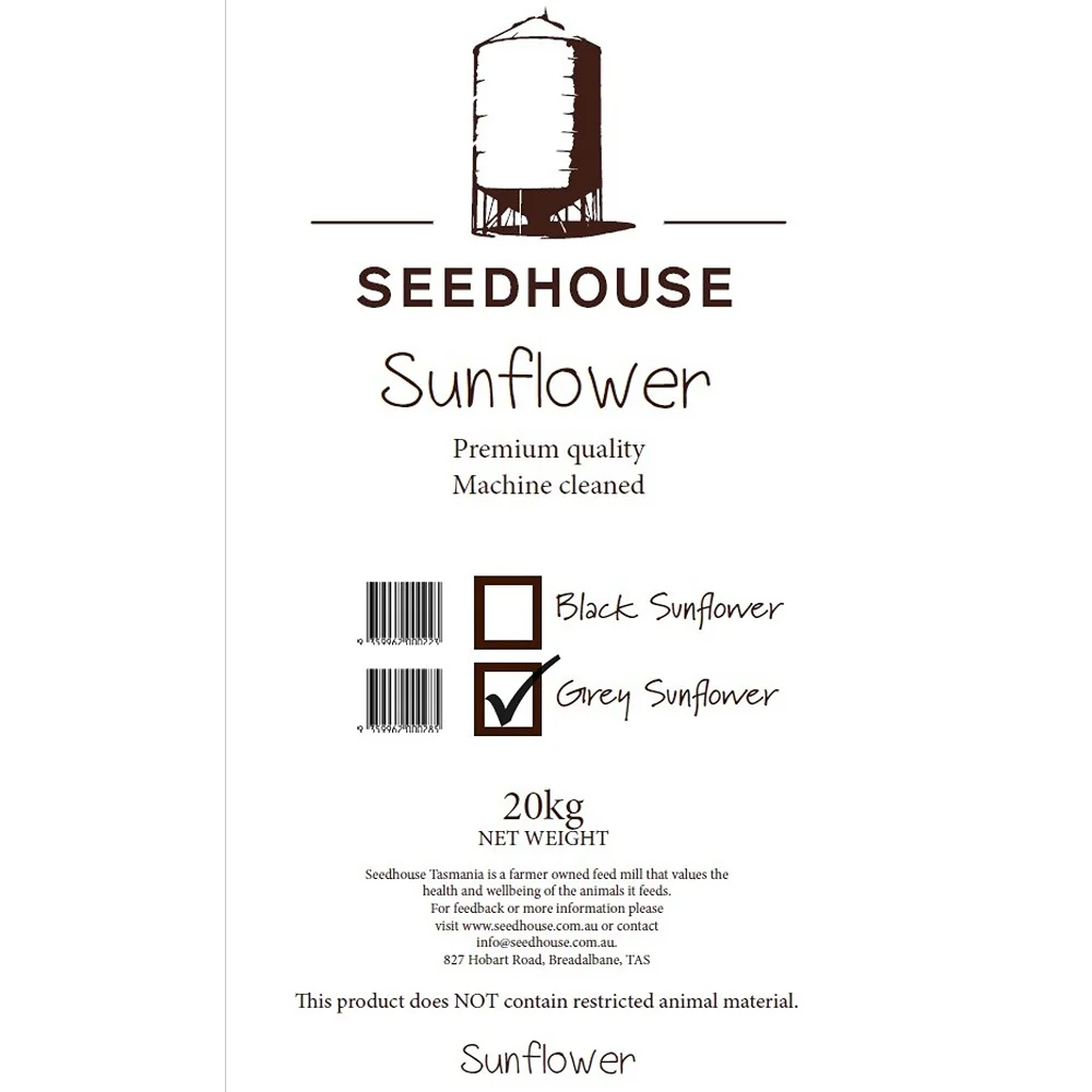 Seedhouse Grey Striped Sunflower 20kg - Image 2