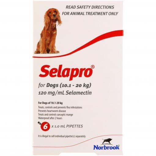 Selapro Large Breed 10-20kg Flea & Worming Spot-On Dog Treatment - Image 2