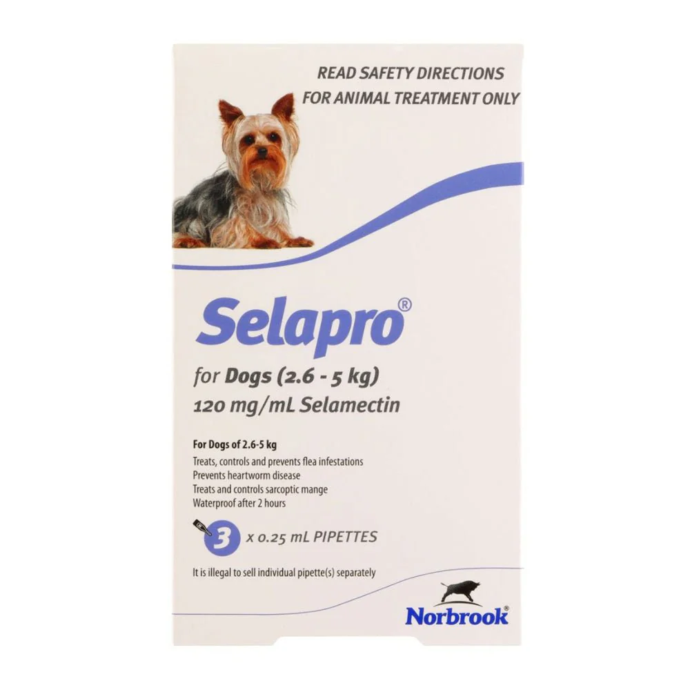 Selapro Small Breed 2.6-5kg Flea & Worming Spot-On Dog Treatment - Image 8