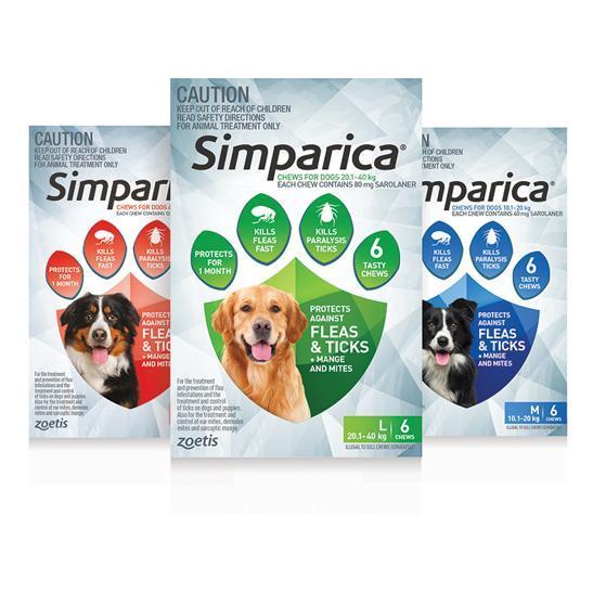 Simparica Flea, Tick & Mite Treatment 20.1-40kg Dog - Image 3