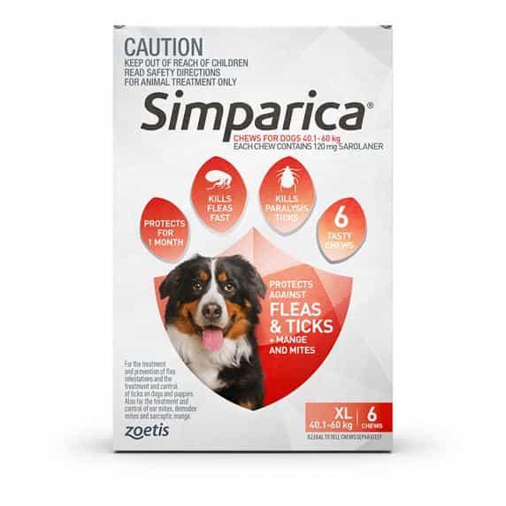 Simparica Flea, Tick & Mite Treatment 40.1-60kg Dog - Image 2