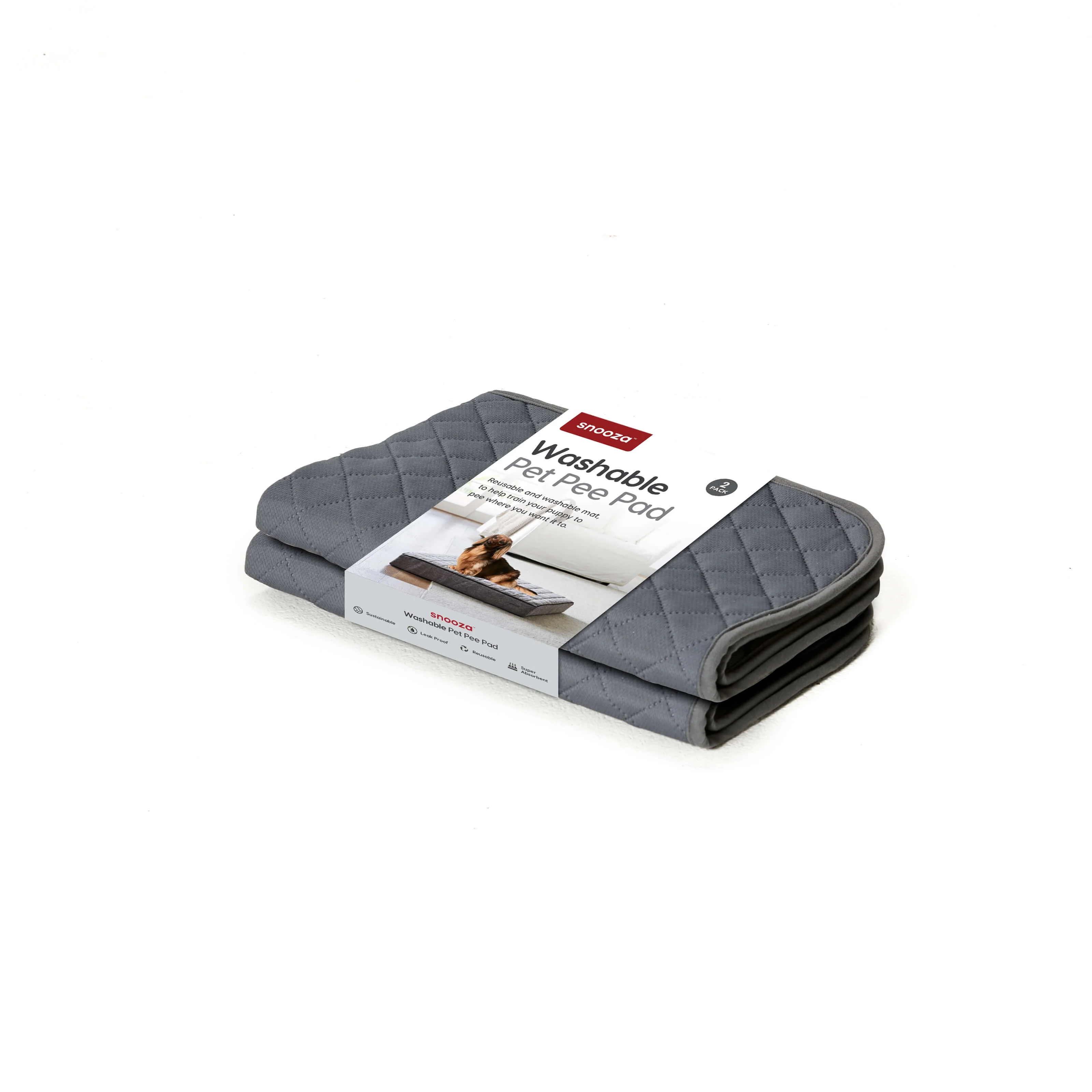 Snooza Washable Pee Pad Dark Grey 2pk - Image 10