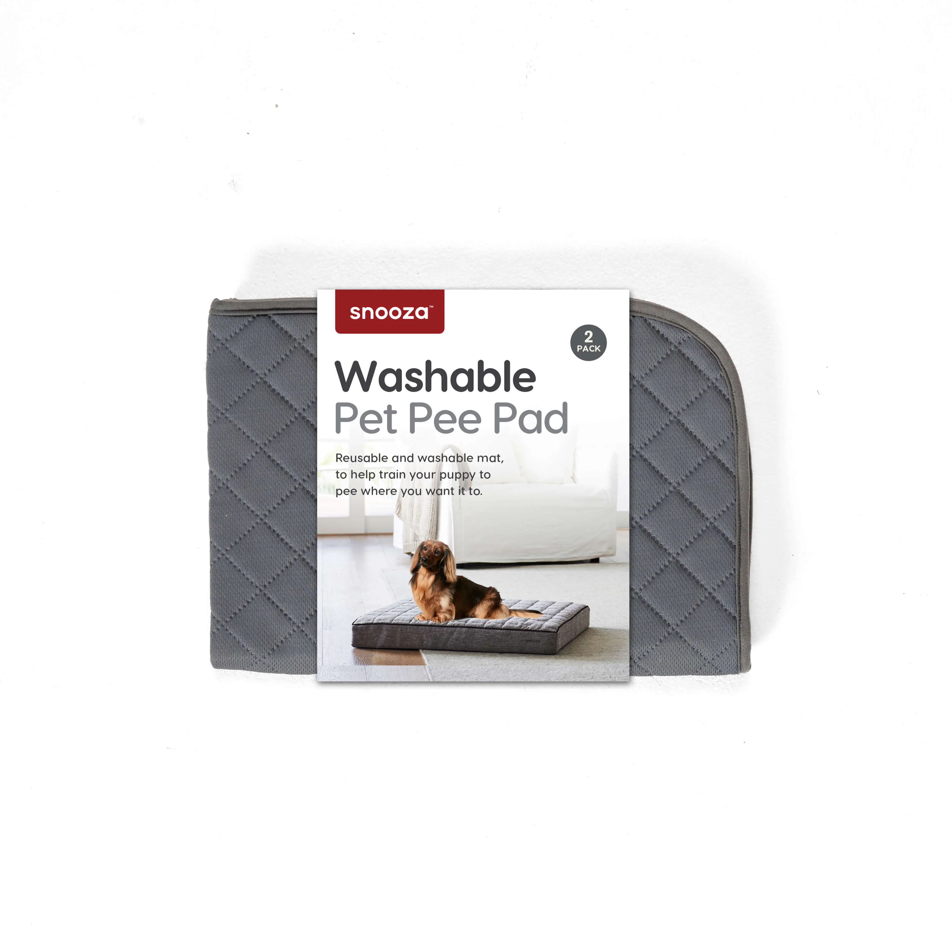 Snooza Washable Pee Pad Dark Grey 2pk - Image 3