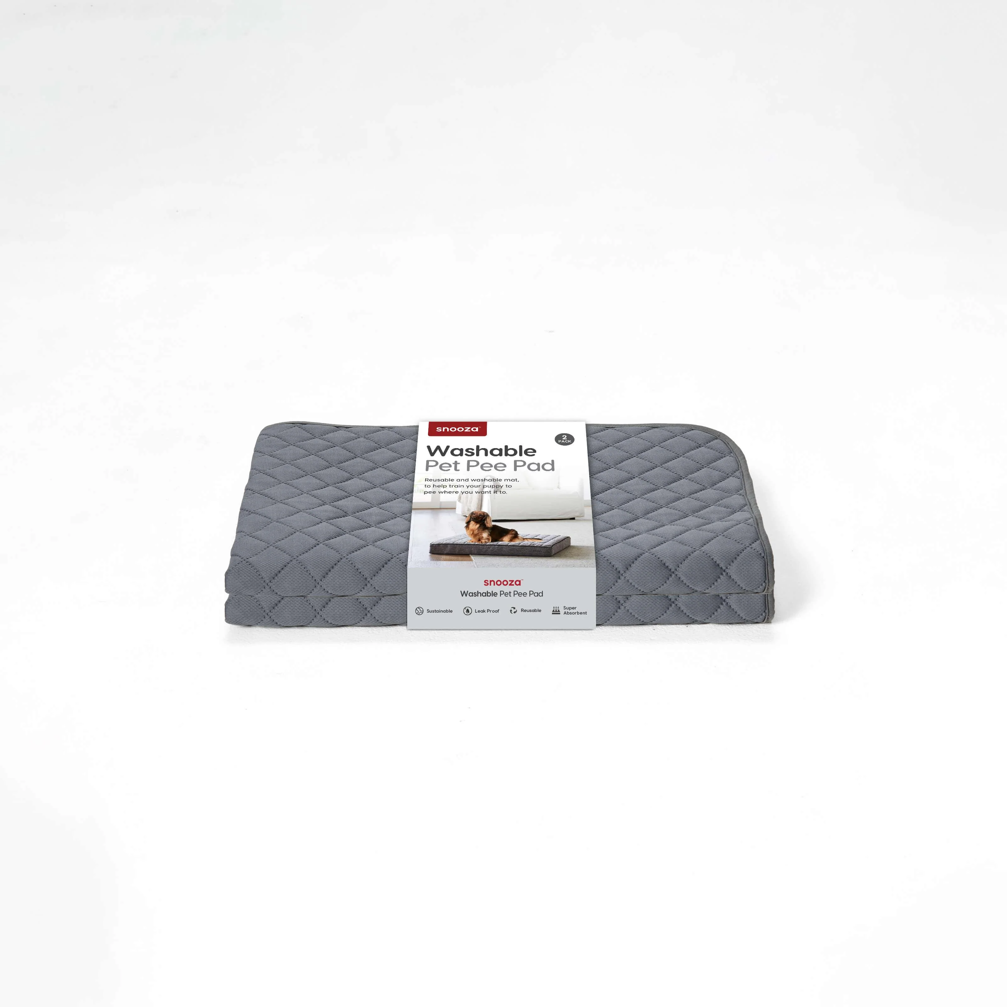 Snooza Washable Pee Pad Dark Grey 2pk - Image 7