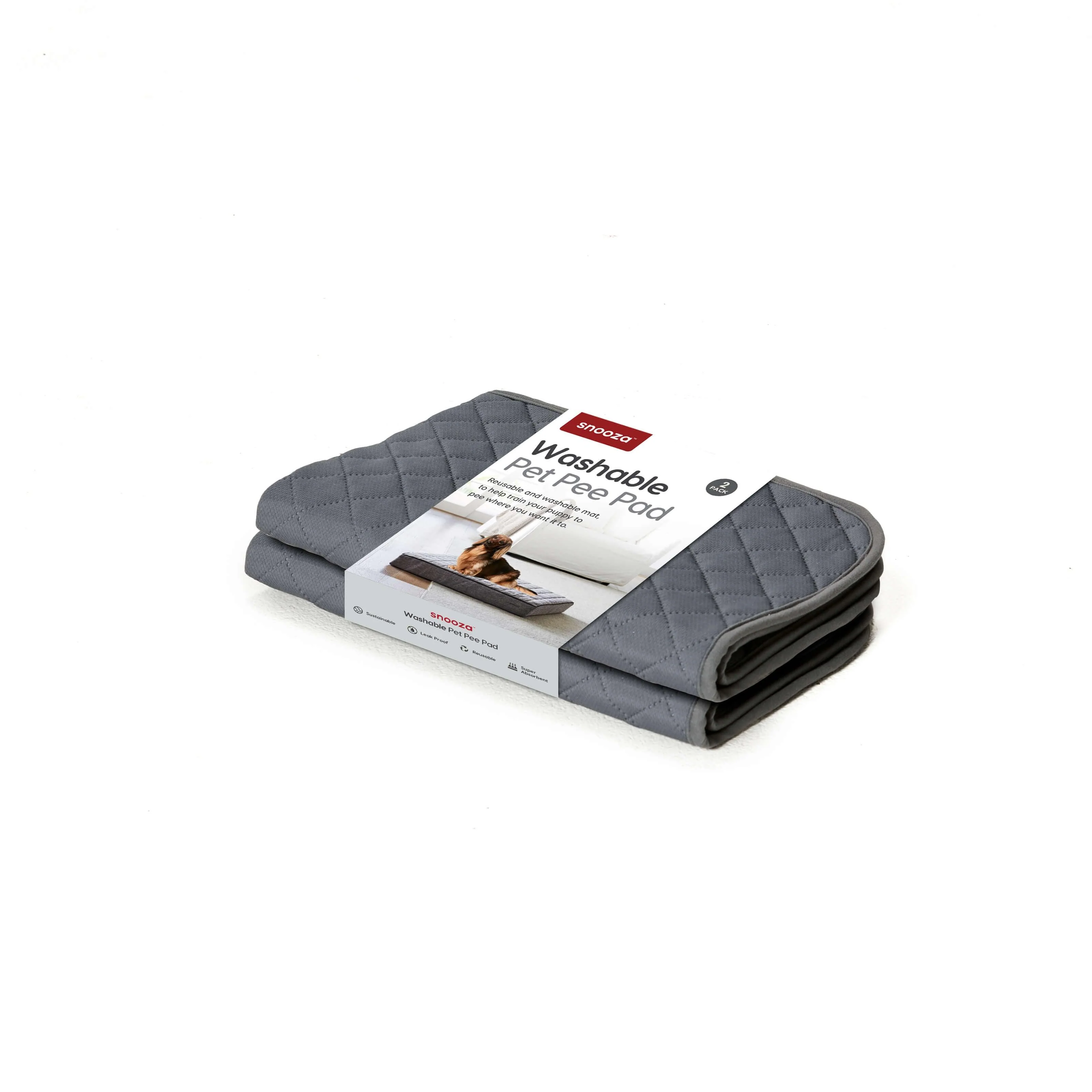 Snooza Washable Pee Pad Dark Grey 2pk - Image 9