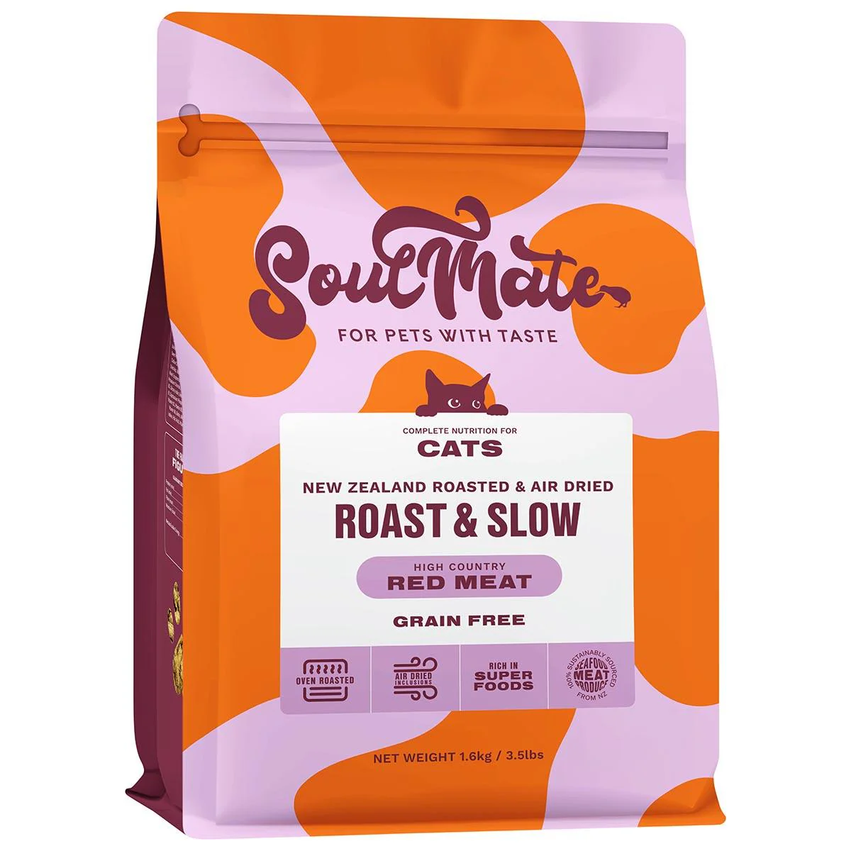 SoulMate Roast & Slow Baked and Air Dried High Country Red Meat Dry Cat Food - Image 7