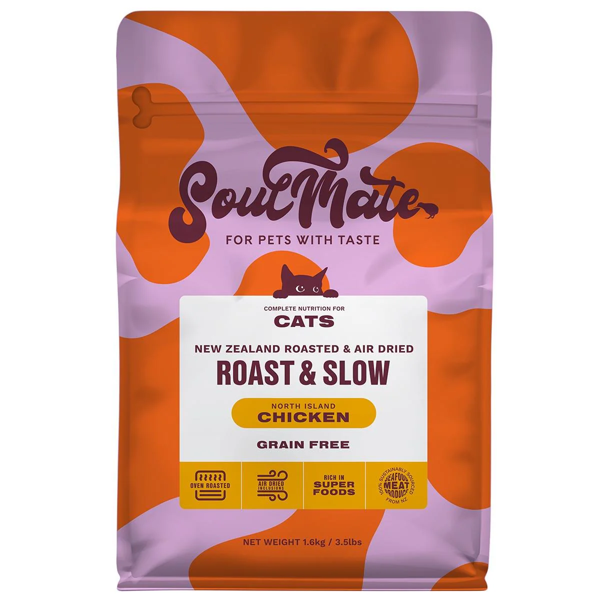 SoulMate Roast & Slow Baked and Air Dried North Island Chicken Dry Cat Food - Image 2
