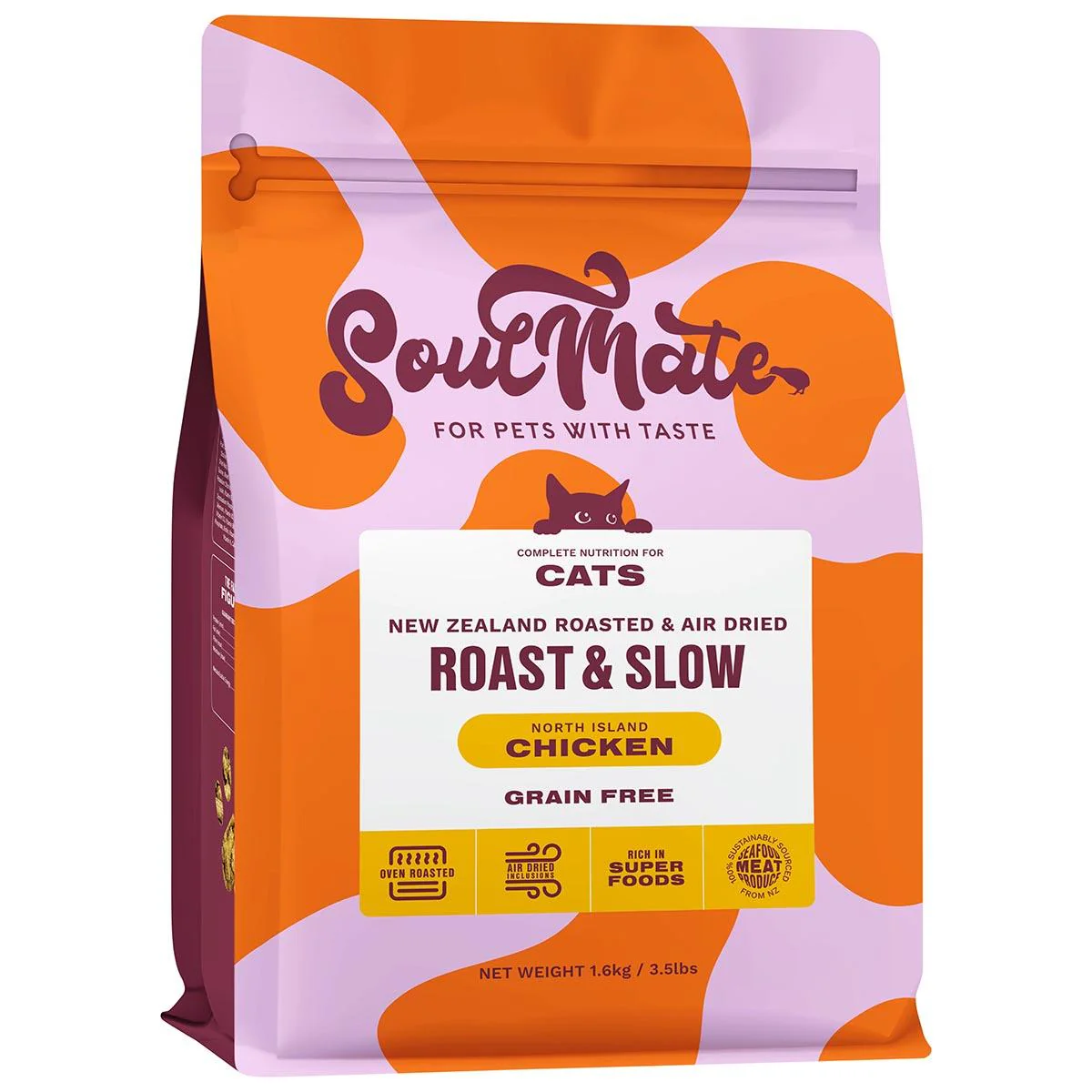 SoulMate Roast & Slow Baked and Air Dried North Island Chicken Dry Cat Food - Image 5