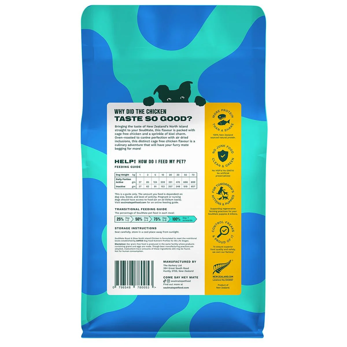 SoulMate Roast & Slow Baked and Air Dried North Island Chicken Dry Dog Food - Image 9