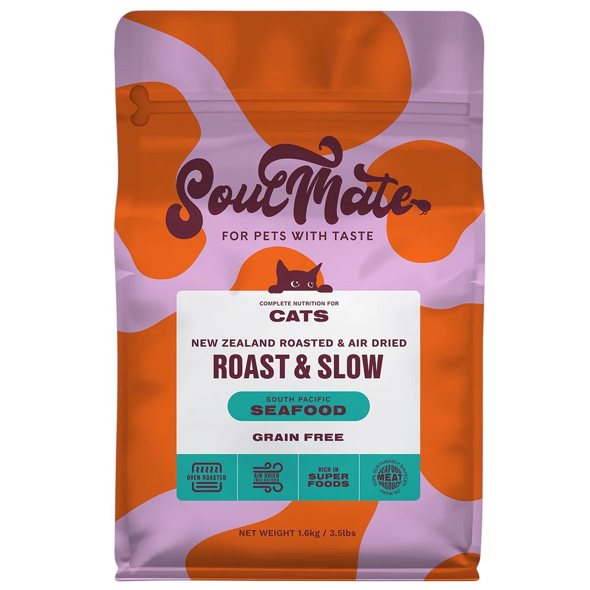 SoulMate Roast & Slow Baked and Air Dried South Pacific Seafood Dry Cat Food - Image 2