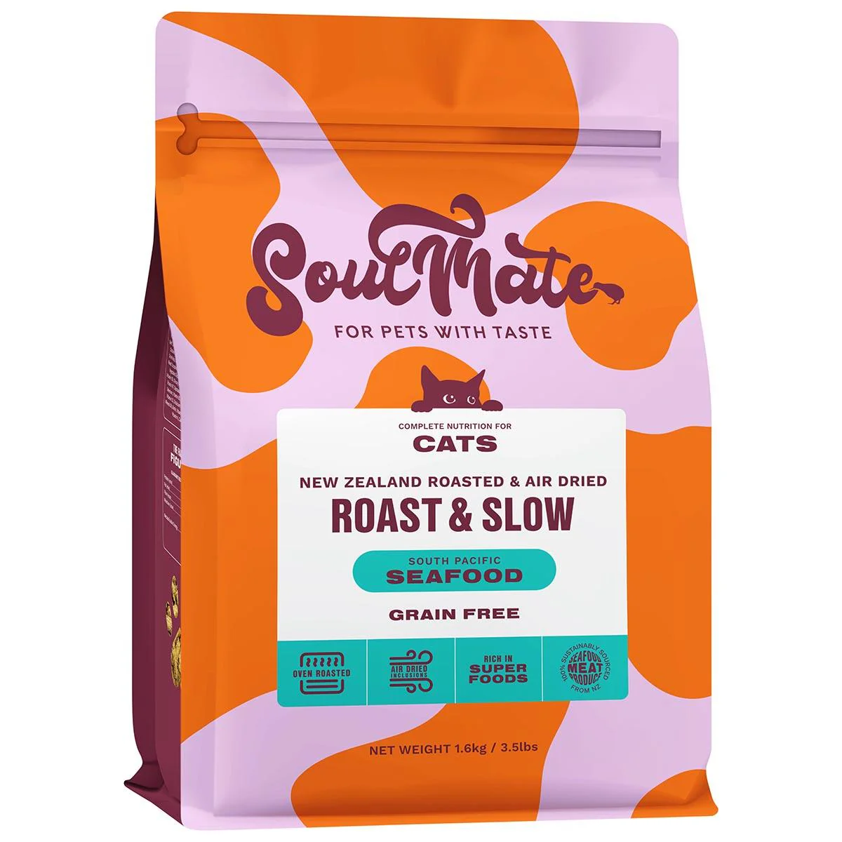 SoulMate Roast & Slow Baked and Air Dried South Pacific Seafood Dry Cat Food - Image 7
