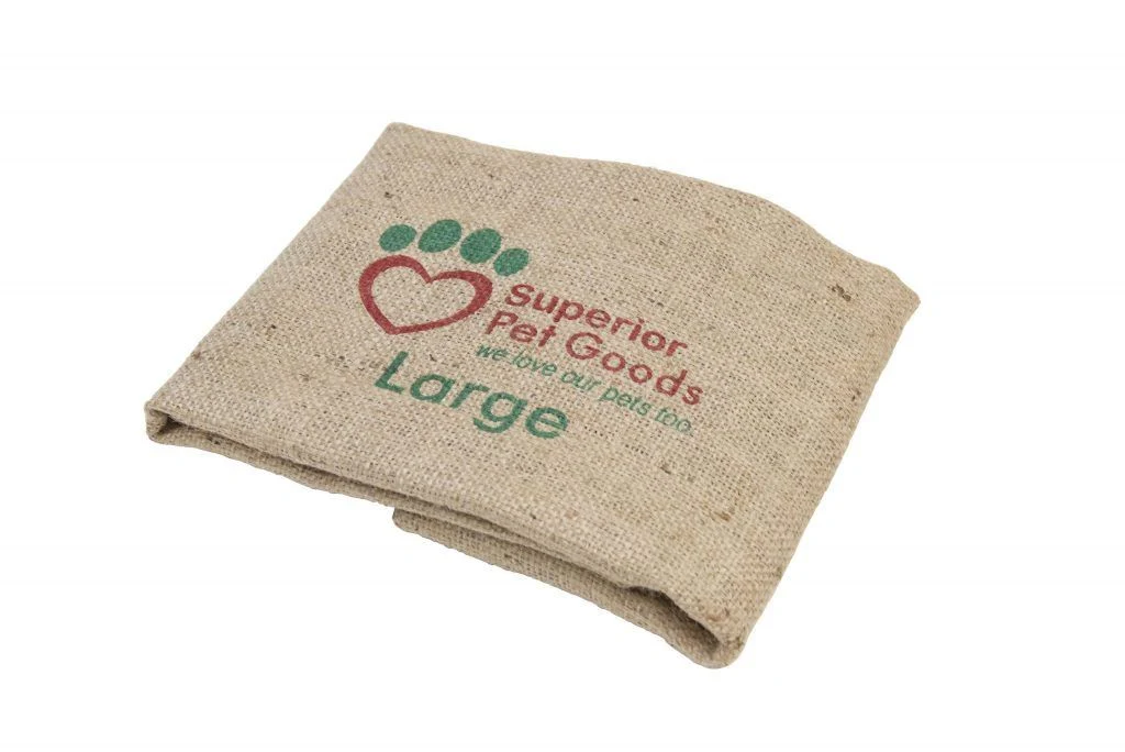 SPG Fitted Hessian Dog Bed Cover