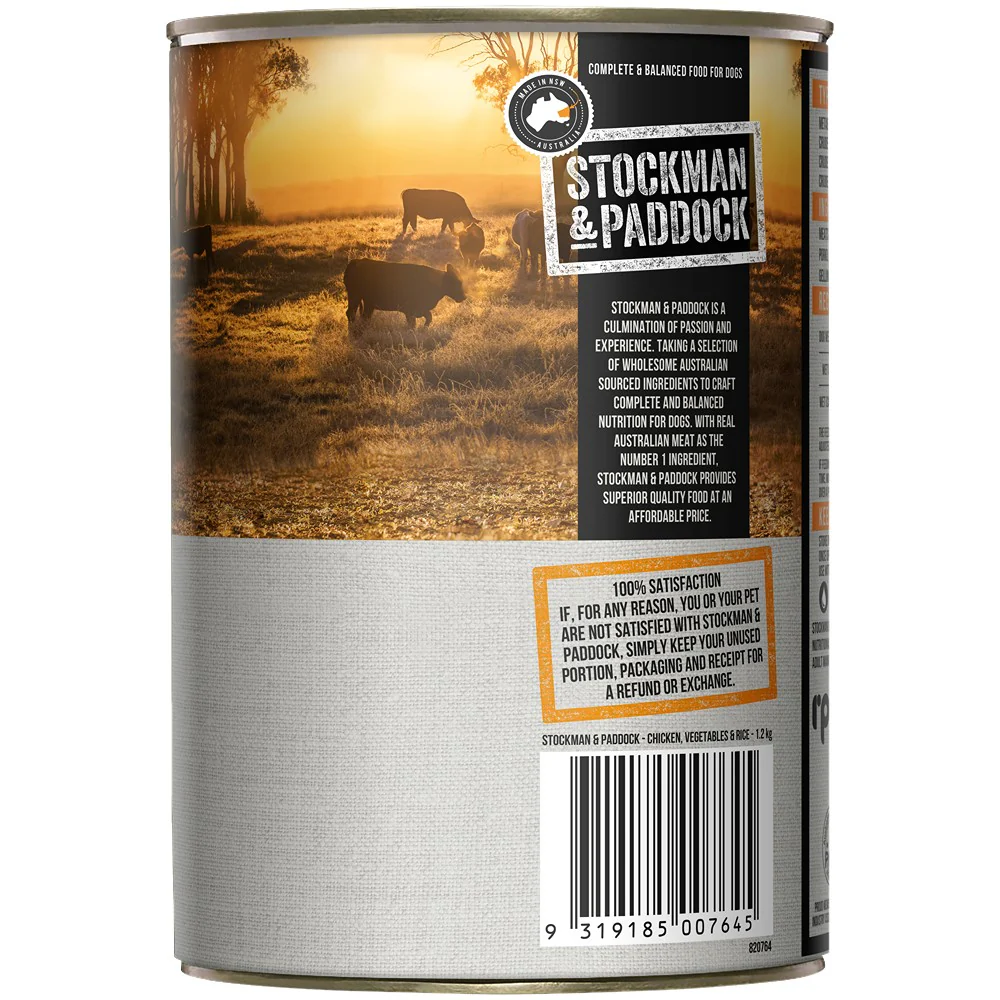 Stockman & Paddock Adult Dog Chicken with Vegetables & Rice Wet Dog Food - Image 3