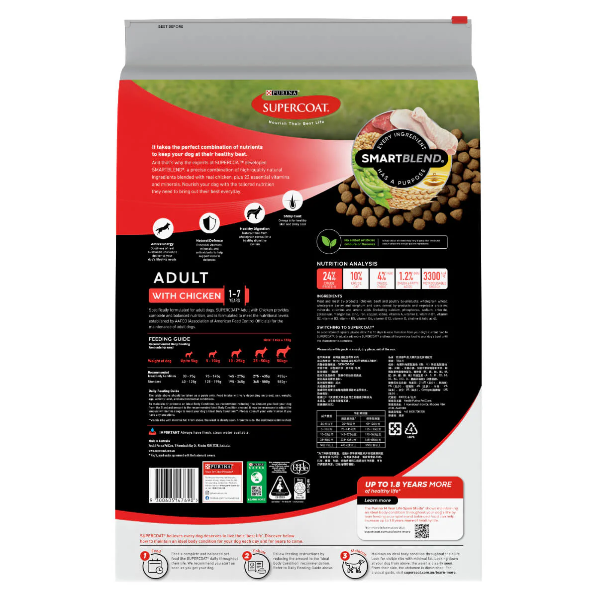 Supercoat Adult Chicken Dry Dog Food 18kg - Image 5