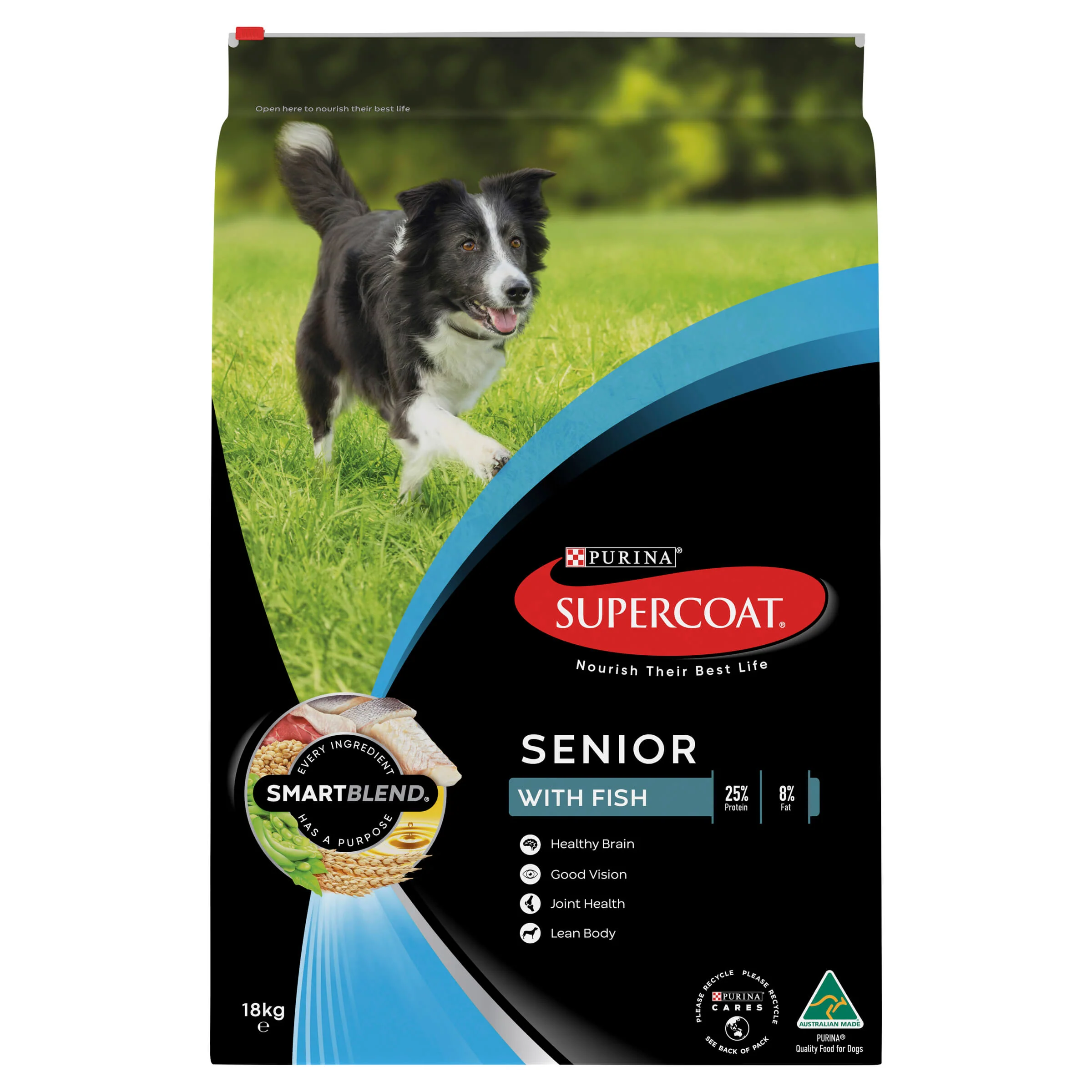Supercoat Senior Fish Dry Dog Food 18kg - Image 2