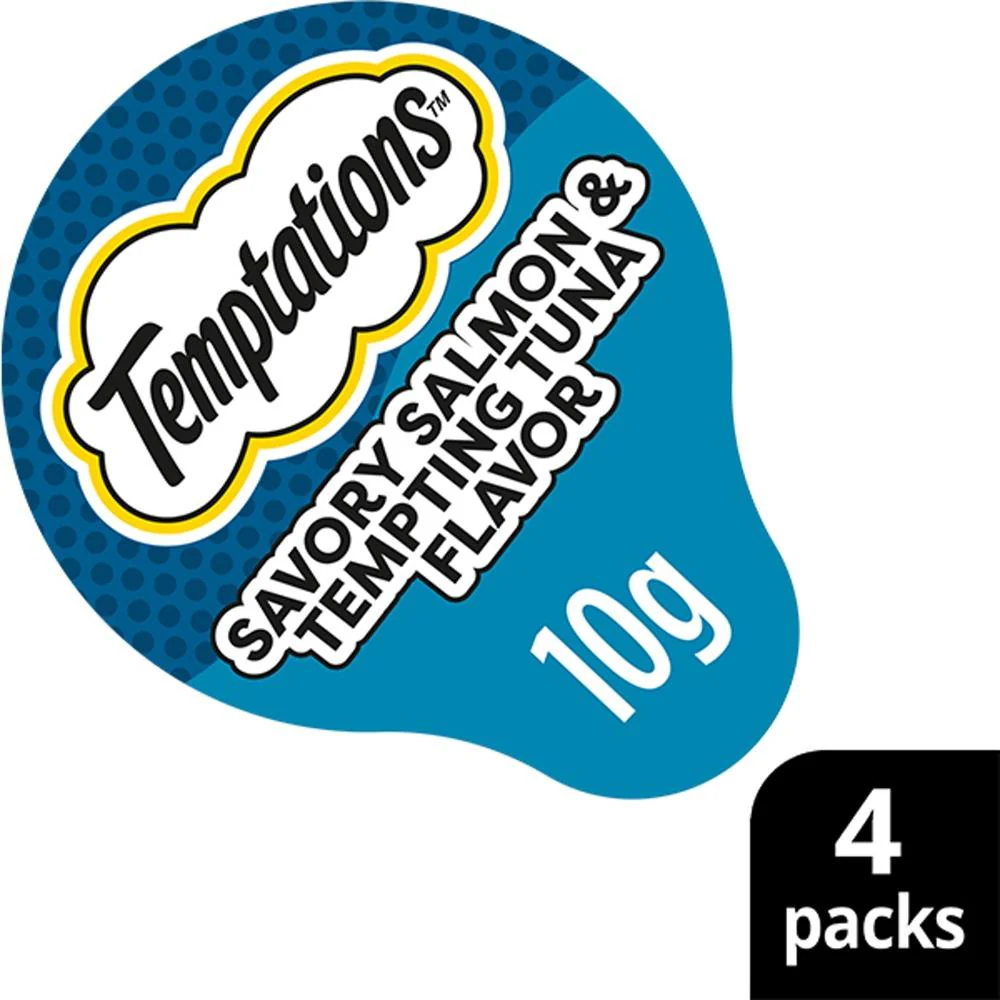 Temptations Creamy Spoons Cat Treat Savory Salmon & Tempting Tuna 4x10g - Image 4