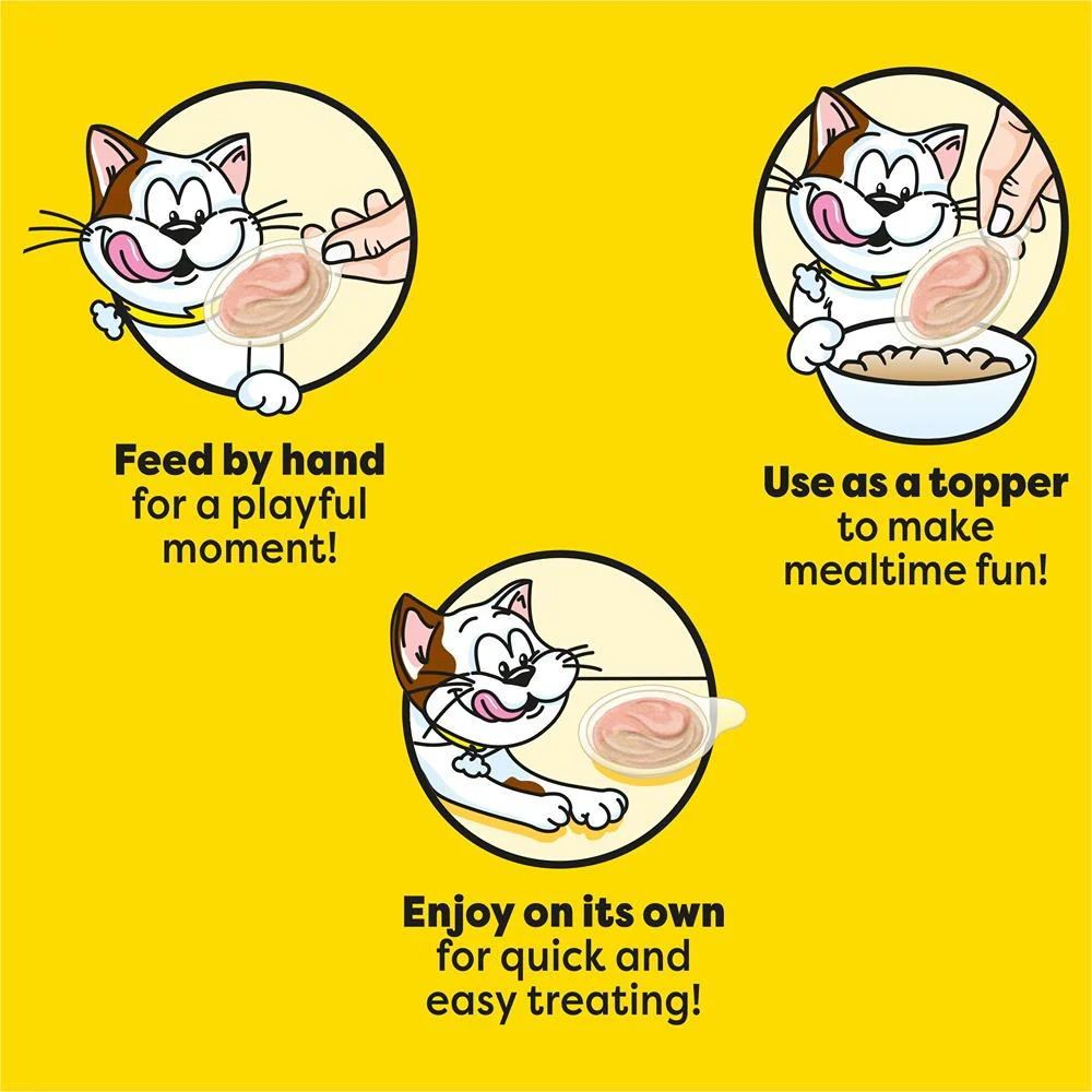 Temptations Creamy Spoons Cat Treat Tasty Chicken & Savory Salmon 4x10g - Image 5