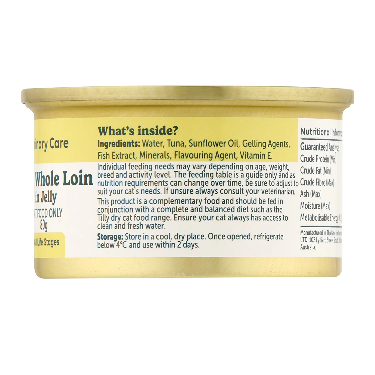 Tilly Functional Formula Urinary Care Tuna in Jelly Wet Cat Food 80g - Image 2
