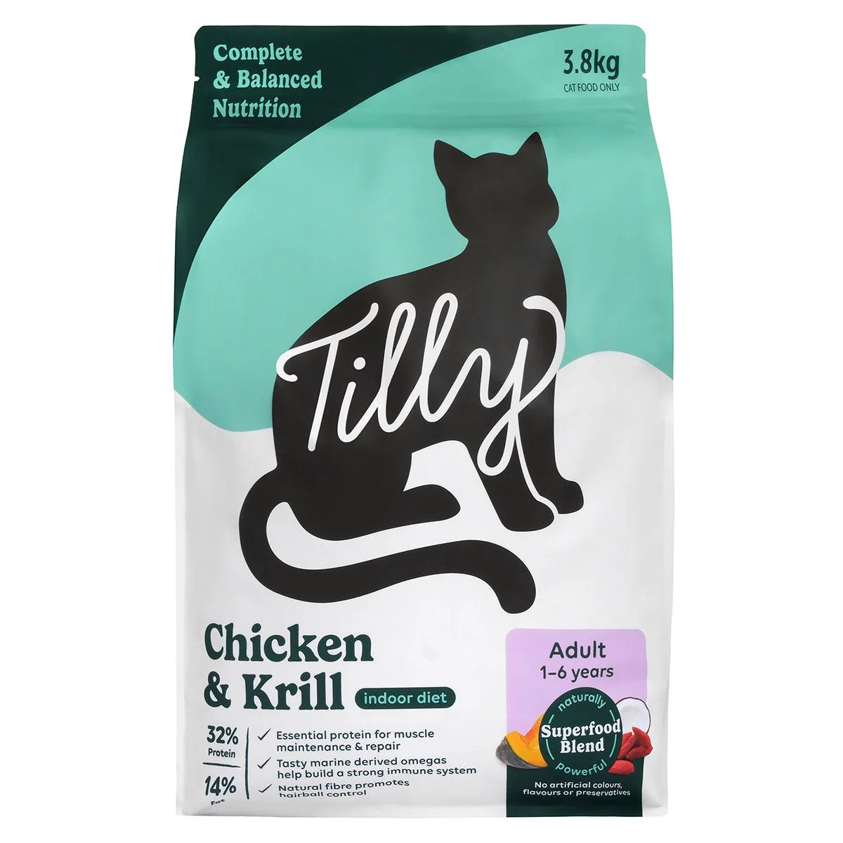 Tilly Indoor Adult Chicken & Krill Dry Cat Food - Image 2