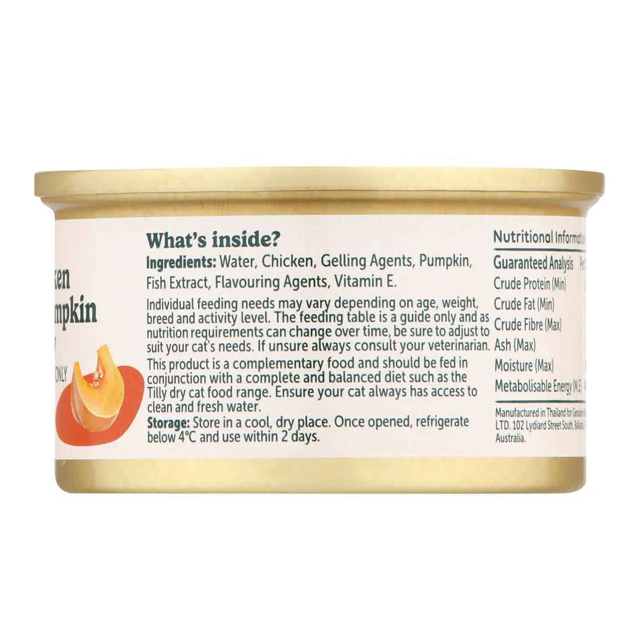 Tilly Indulgent Meals Chicken & Pumpkin in Jelly Wet Cat Food 80g - Image 2