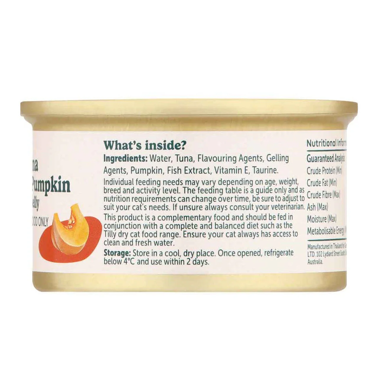 Tilly Indulgent Meals Tuna & Pumpkin in Jelly Wet Cat Food 80g - Image 2
