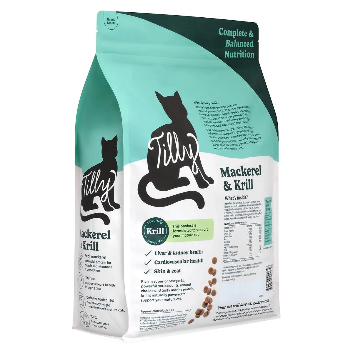 Tilly Mature Mackerel & Krill Dry Cat Food - Image 6