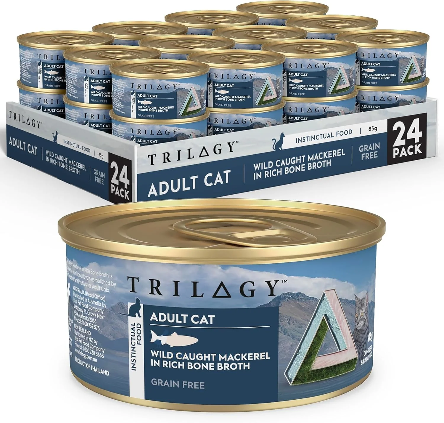Trilogy Adult Mackerel in Bone Broth Wet Cat Food - Image 2