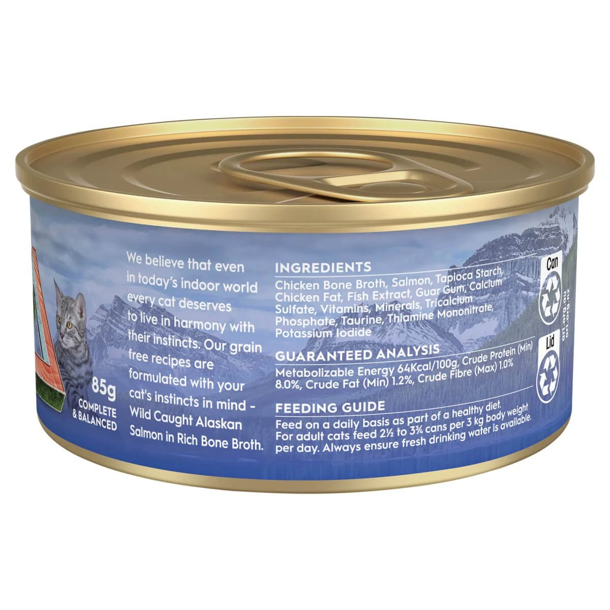 Trilogy Adult Wild Alaskan Salmon in Bone Broth Wet Cat Food - Image 4