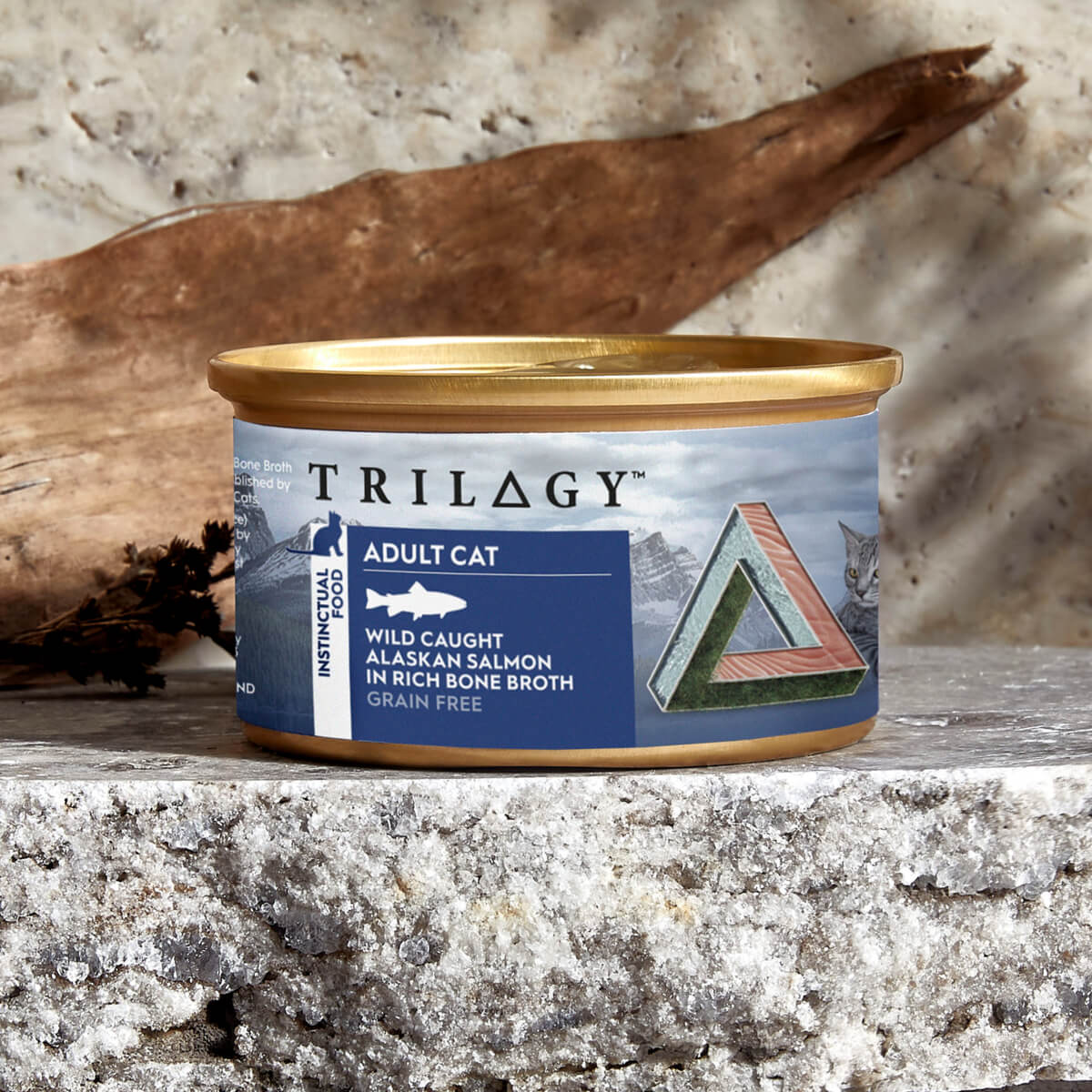 Trilogy Adult Wild Alaskan Salmon in Bone Broth Wet Cat Food - Image 5
