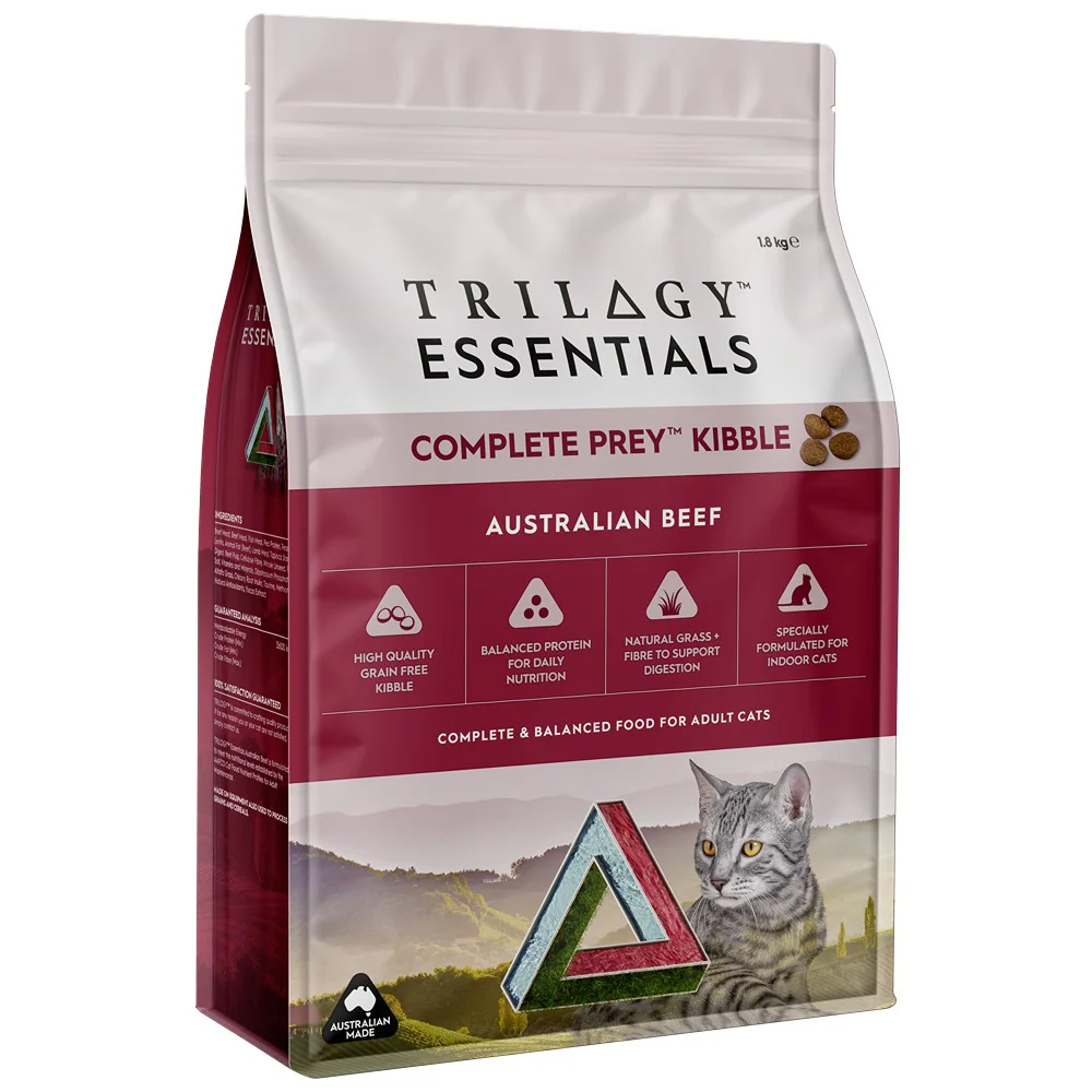 Trilogy Essentials Complete Prey Kibble Australian Beef Dry Cat Food 1.8kg - Image 6