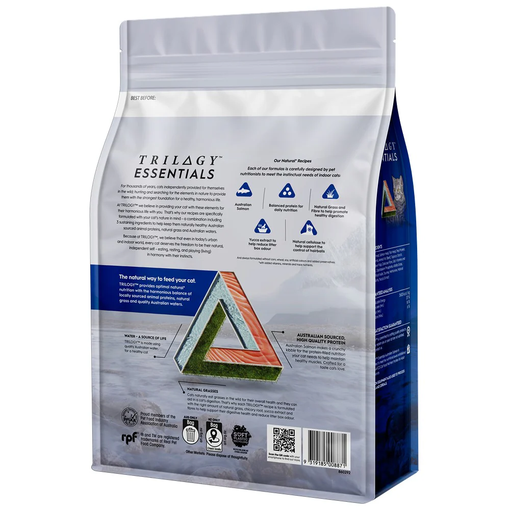 Trilogy Essentials Complete Prey Kibble Australian Salmon Dry Cat Food - Image 8