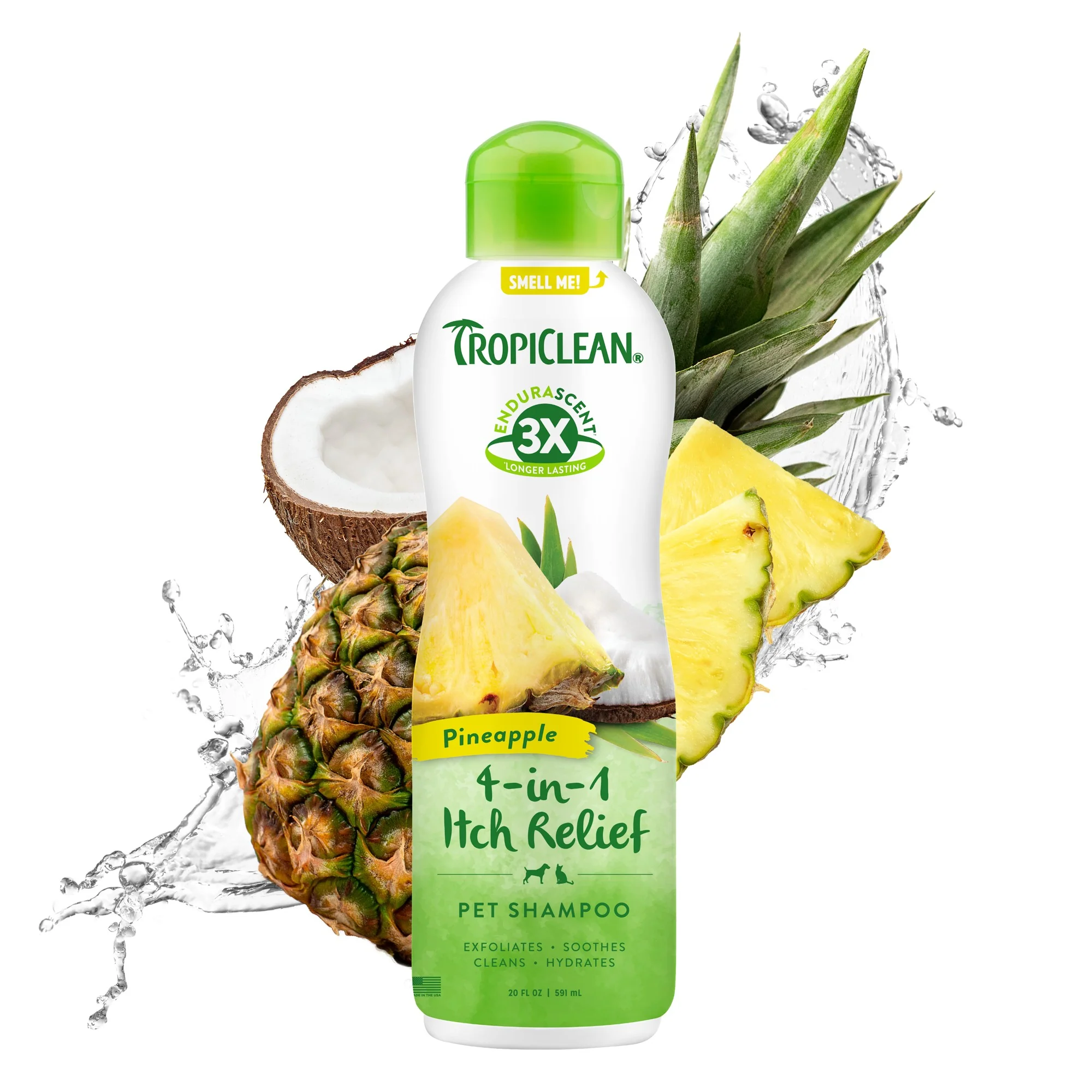 TropiClean EnduraScent Itch Relief Pet Shampoo Pineapple - Image 3