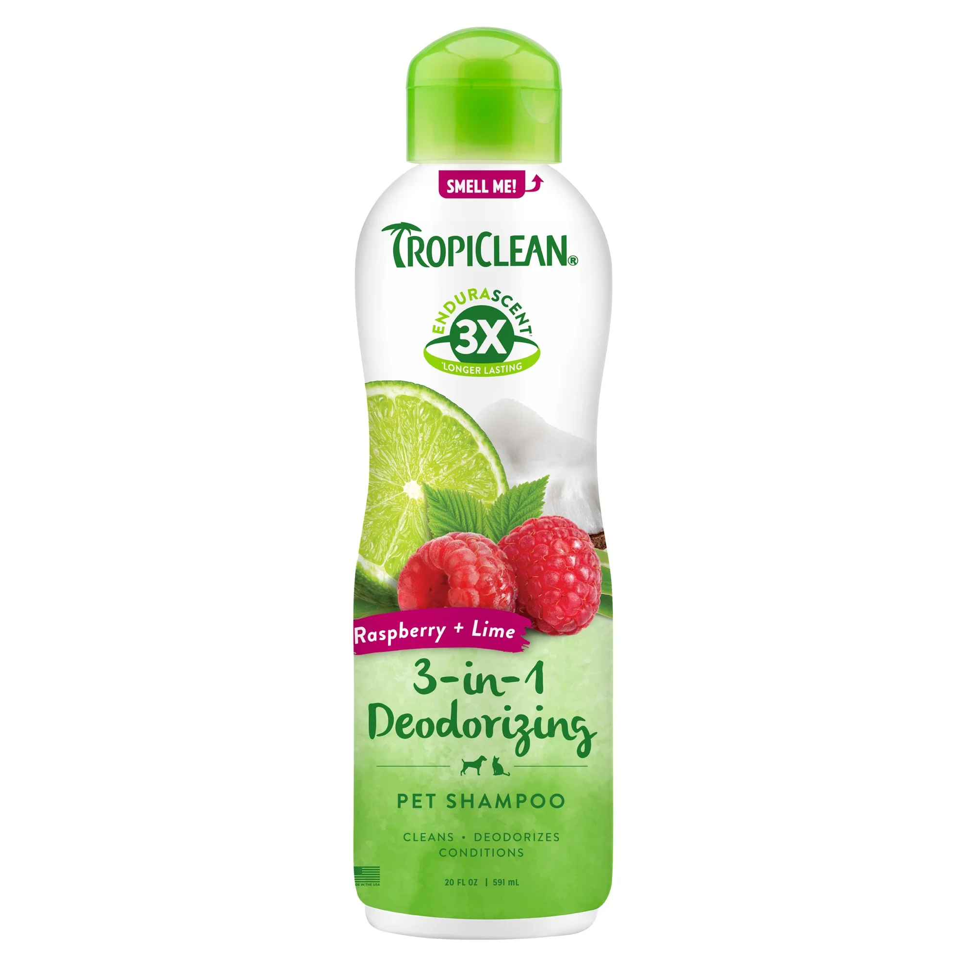 TropiClean EnduraScent Pet Shampoo Raspberry Lime