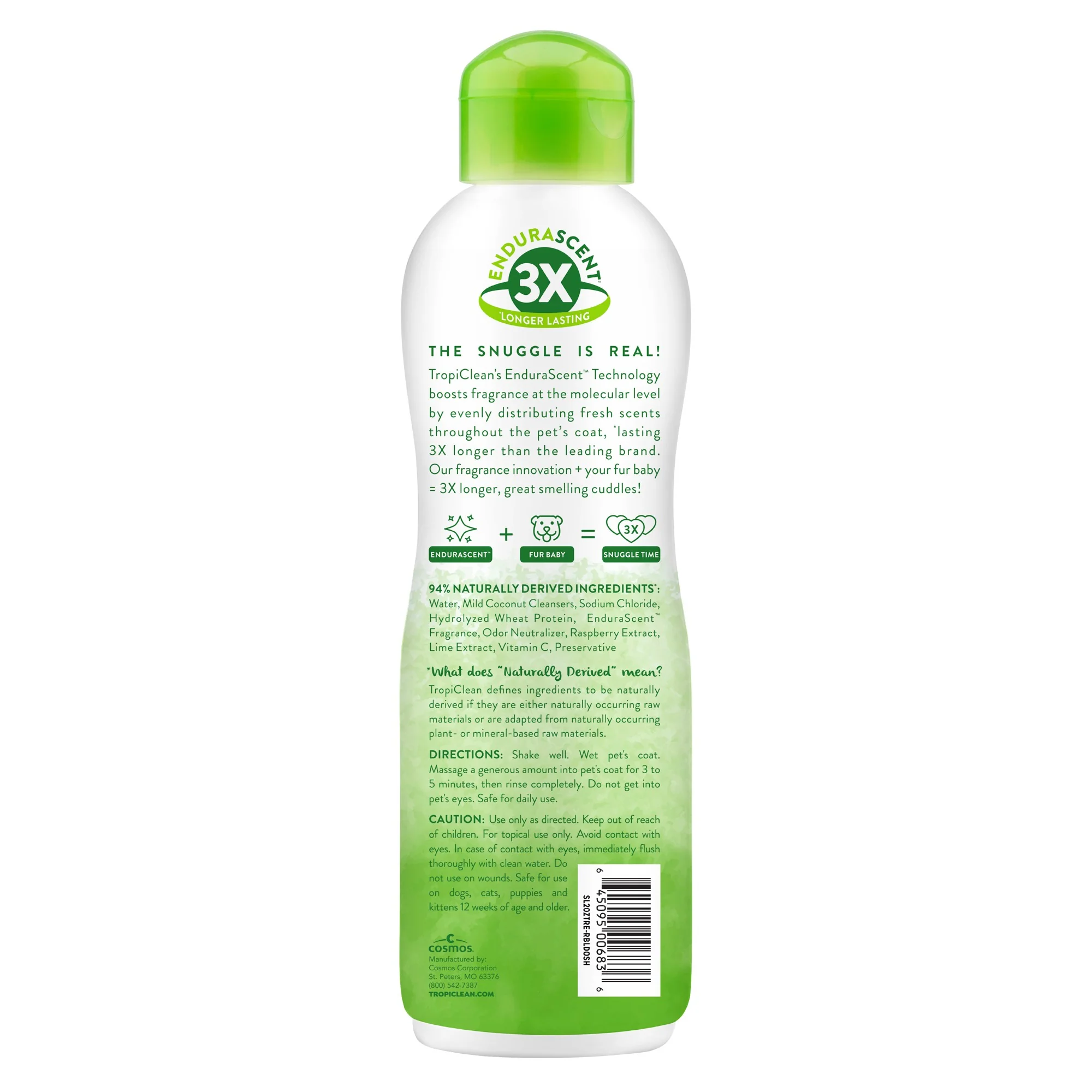 TropiClean EnduraScent Pet Shampoo Raspberry Lime - Image 2