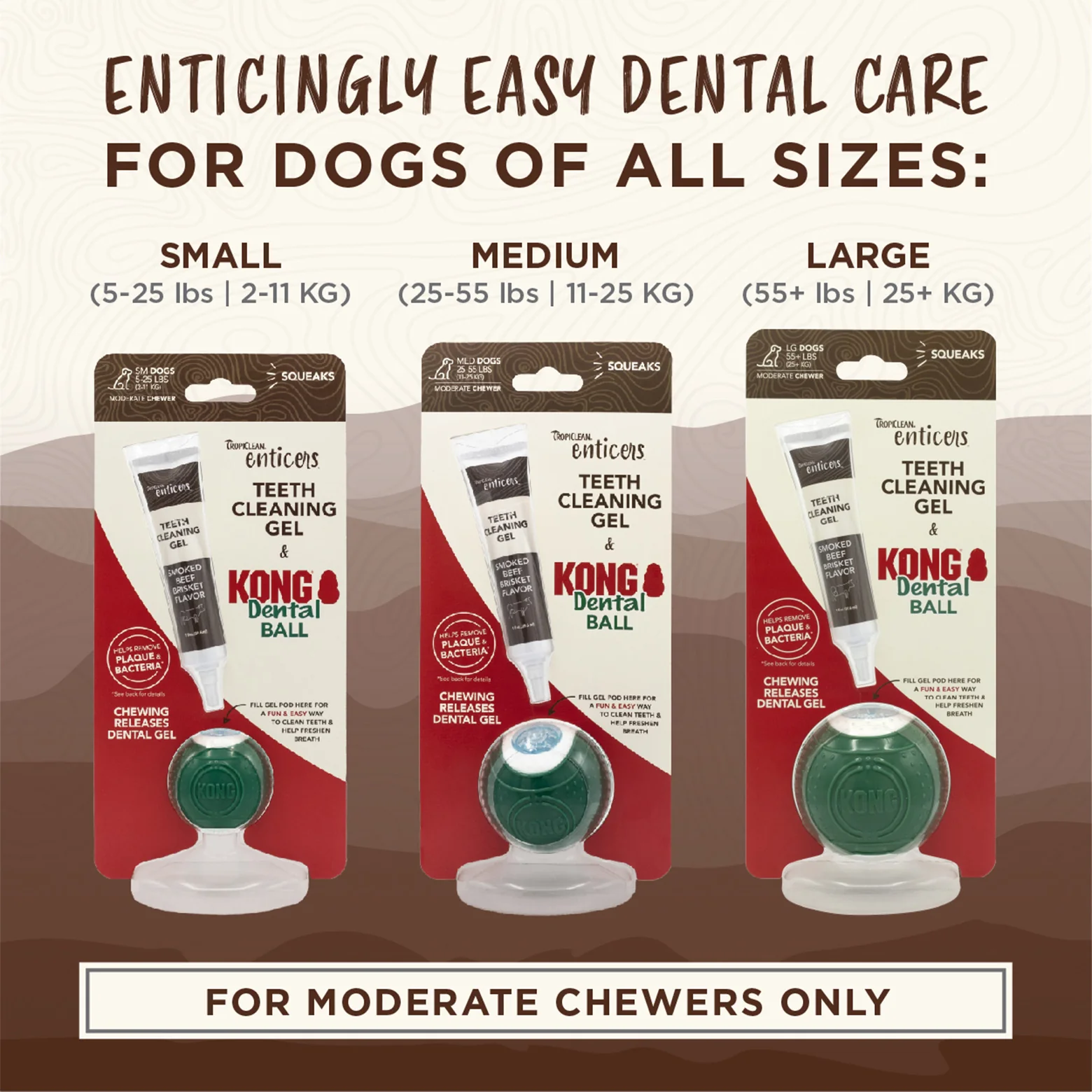 TropiClean Enticers Kong Dental Ball & Smoked Beef Brisket Gel - Image 7