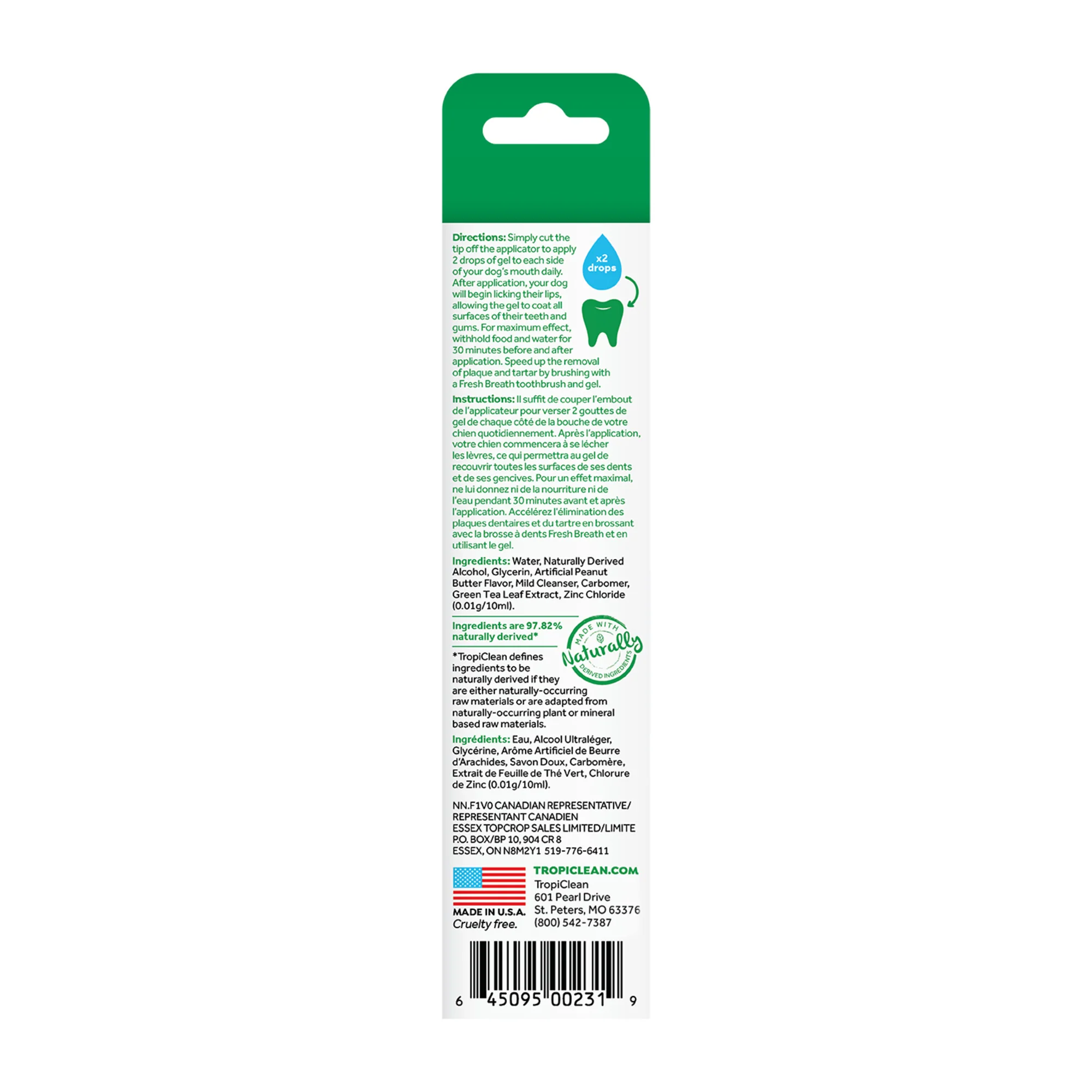Tropiclean Fresh Breath Gel Peanut Butter - Image 2