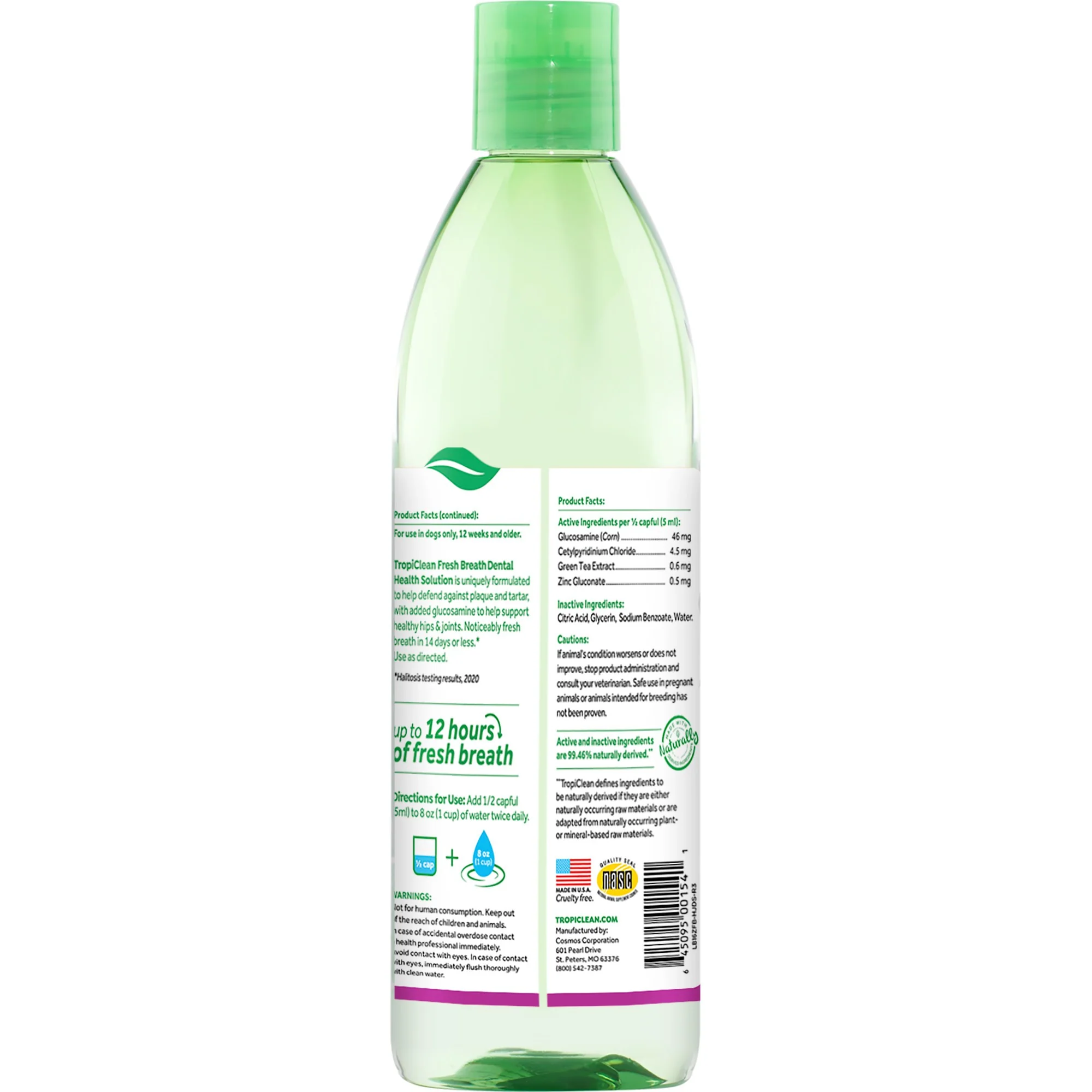 Tropiclean Fresh Breath Solution Water Additive Plus Hip & Joint 473ml - Image 3