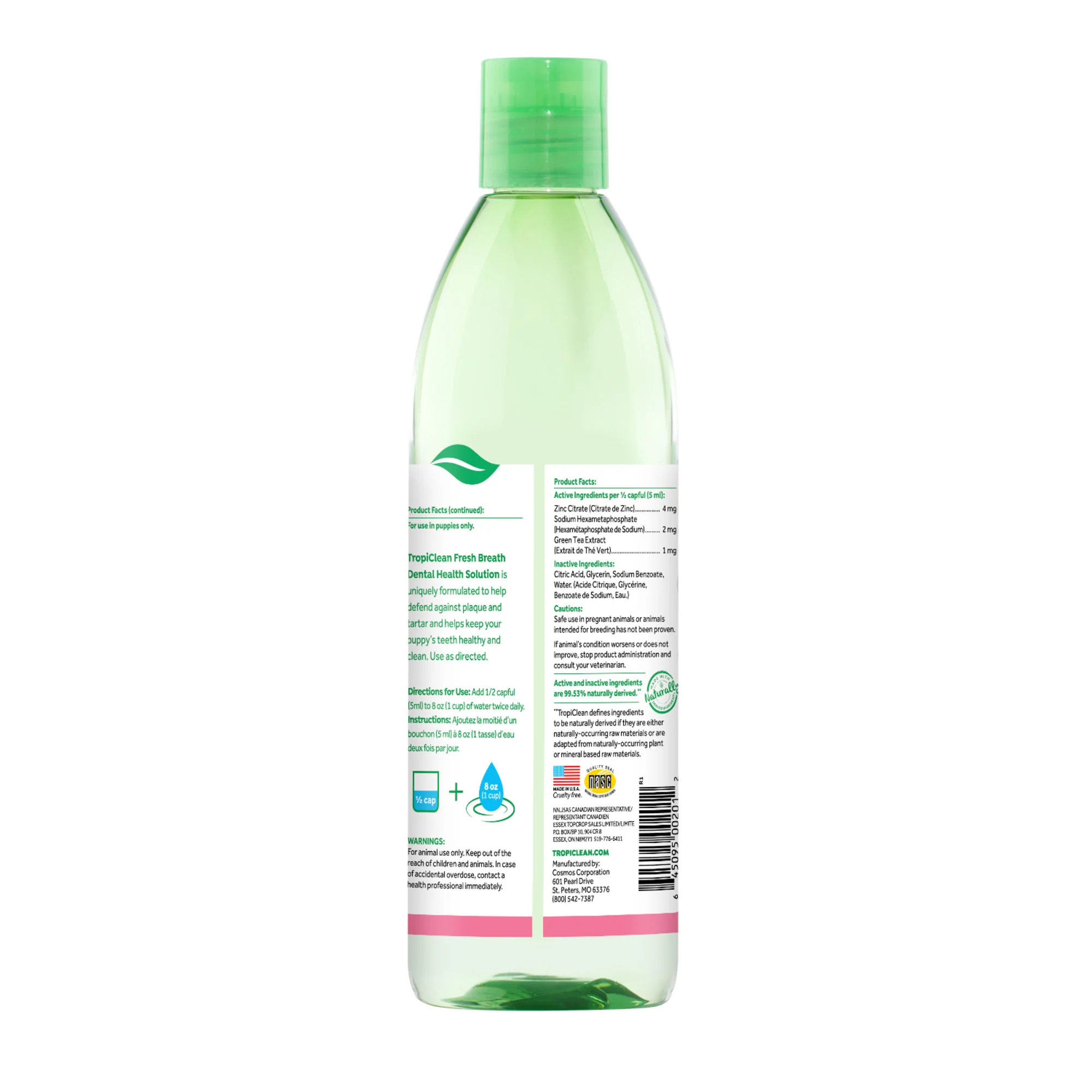 TropiClean Fresh Breath Dental Health Solution for Puppies 473mL - Image 2