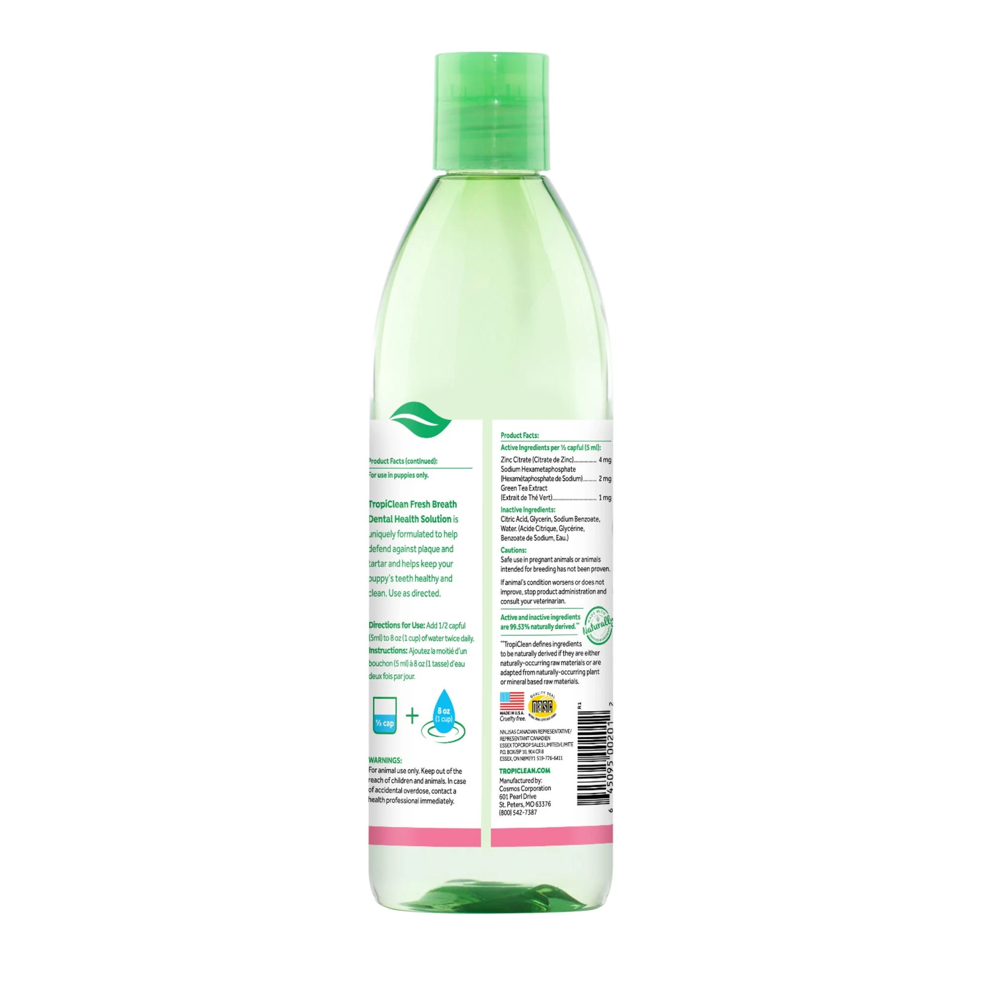 TropiClean Fresh Breath Dental Health Solution for Puppies 473mL - Image 5