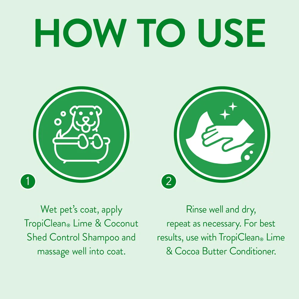 TropiClean Lime & Coconut Shed Control Shampoo 355mL - Image 7